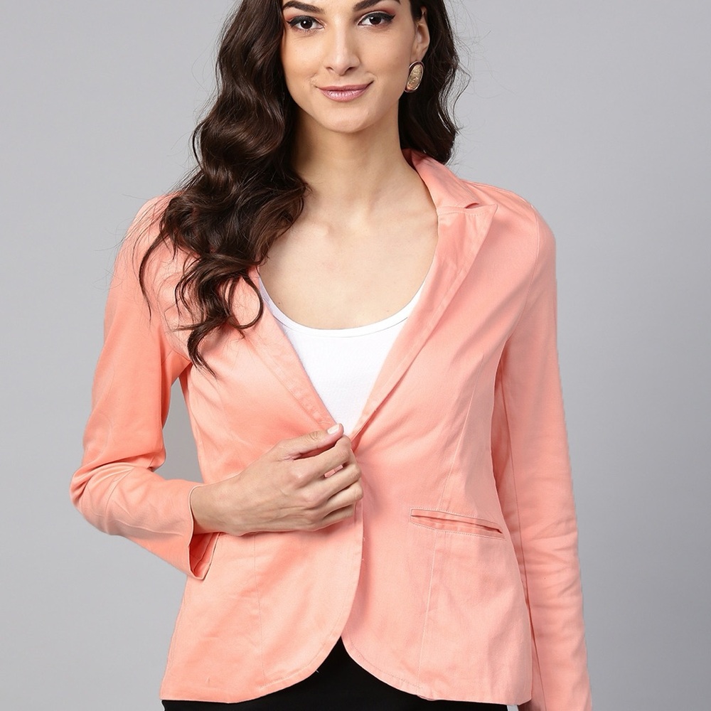 INC Peach Denim Blazer for Women size L
